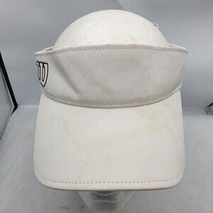 Wilson Tennis White Visor Hat Cap Adjustable Breathable Casual Sports